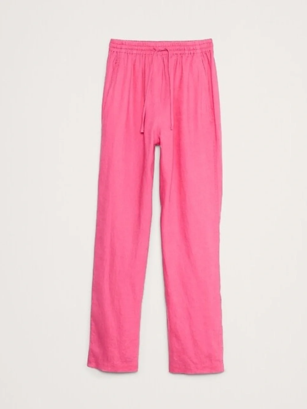NWT! Banana Republic Pink Linen Pull-On Ankle Pant - Medium 🩶